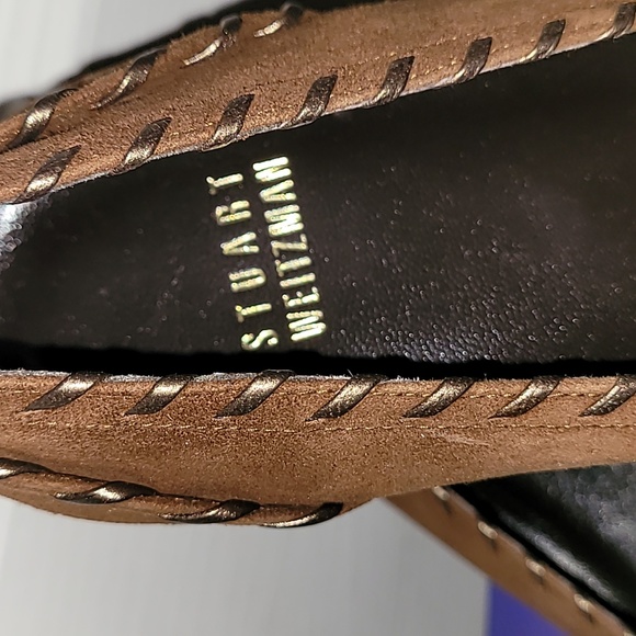 Stuart Weitzman 'Barclo' Suede heeled Loafer/Pumps 6 - Picture 2 of 15